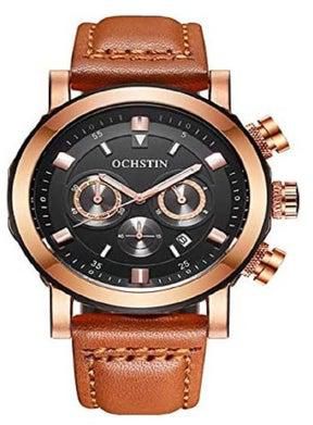 Leather Chronograph Watch