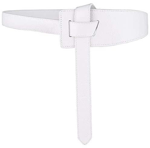 حزام جلدي للنساء من ALAIX حزام فستان للجينز معطف أنيق ربطة عنق بعقدة حزام خصر جلد طبيعي