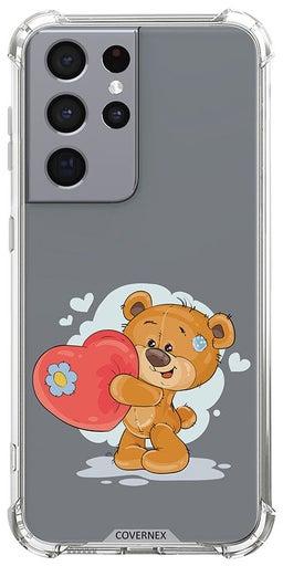 Shockproof Protective Case Cover For Samsung Galaxy S21 Ultra 5G Teddy Bear Heart