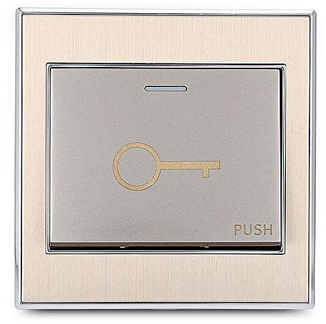 Generic Push Exit Release Button Switch Panel For Door Access Control System-Golden