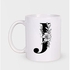 ME PRINT Ceramic White Mug 330 ML Alphabetical Printed J Design Mug Best Gift to Send Greeting Birthday Wishes to Family Friends Colleague for Beverages Like Coffee Milk Tea Buttermilk (MP-AZ-110)