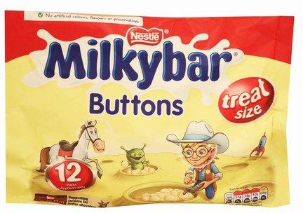 Nestle Milkybar White Chocolate Buttons Treat Size 189 G