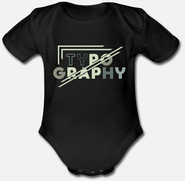 Typography Gift Christmas Hobby Writing Organic Short Sleeve Baby Bodysuit