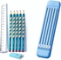 Pencil Pen Case, Pencil Case for Kids, Pencil Holder for Boys and Girls, Primary School Students Stationery box, with Ruler Slot &amp; Eraser Storage, Light Weight, Easy to Carry (A-Blue)