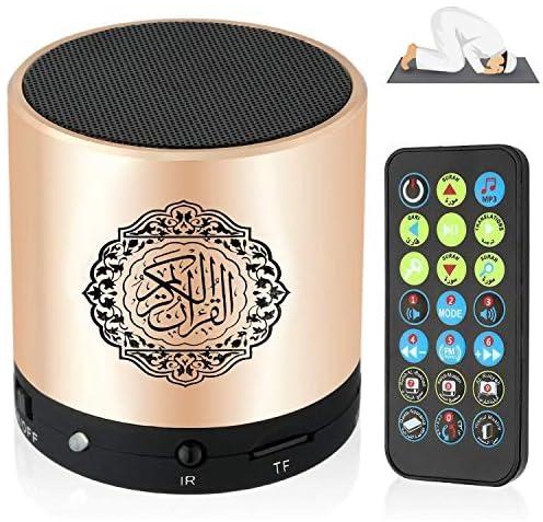 Siruiku Remote Control Speaker Portable Quran Speaker MP3 Player 8GB TF FM Quran Koran Translator USB Rechargeable Speaker, Secure Digital, Micro SD