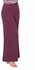 Smoky Egypt Wide Leg High Waist Crepe Pants With Flat Front And Elastic Back Band - Dark Red