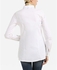 Femina Embroidered Shirt & Long Sleeveless Cardigan - Dusty Rose & White