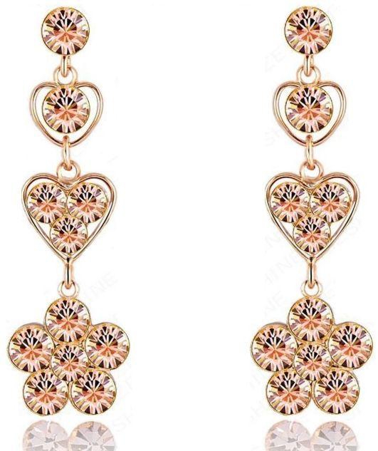 MASATY DH-048B Gold Plated Austrian Crystal Earring For Women