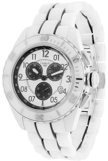 Cerruti 1881 - CRA079Z251H - Mens White High-Tech Ceramic and Stainless Steel Watch