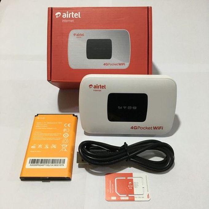 Airtel 4G LTE Internet Pocket Mobile WiFi Router With 5Gig Bonus Data And 10 Hours,3000mAh Battery