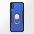 Case For IPhone XS Max , - Brushed Dual Protection Shockproof Heavy Duty Cover With Metal Ring - Blue