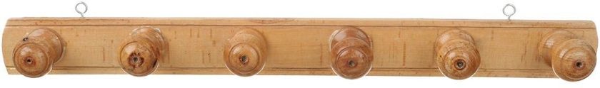 Get Wooden Wall Hanger, 6 Hooks - Wooden with best offers | Raneen.com