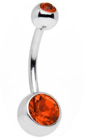 BIJOUX BEAUTIQUE Navel Belly Button Gem Curved Barbell Piercing Jewelry – Red