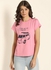 Take Me On A Road Trip Printed Regular Fit Crew Neck T-Shirt Pink
