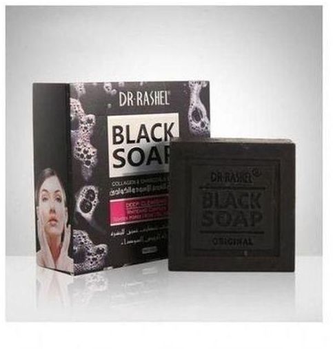 Dr. Rashel Black Soap With Collagen & Charcoal For Acne Treatment
