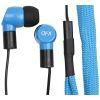 QFX H-108BLU BL Shoelace Earphones with In-Line Microphone Blue