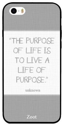غطاء حماية واقي لهاتف أبل آيفون 5S مطبوع عليه "The Purpose Of Life"