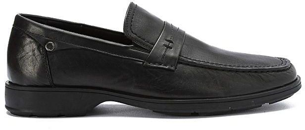 Robert Wood Leather Shoes - Black