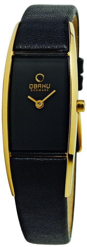 ساعة يد نسائية من اوباكو ، انالوج بعقارب ، سوار جلدي ، اسود ، 19V150LXKBRB