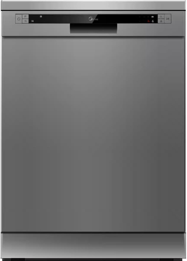 Get Midea WQP13-5201C-S Digital Dishwasher, 13 Person, 6 Programs - Silver with best offers | Raneen.com
