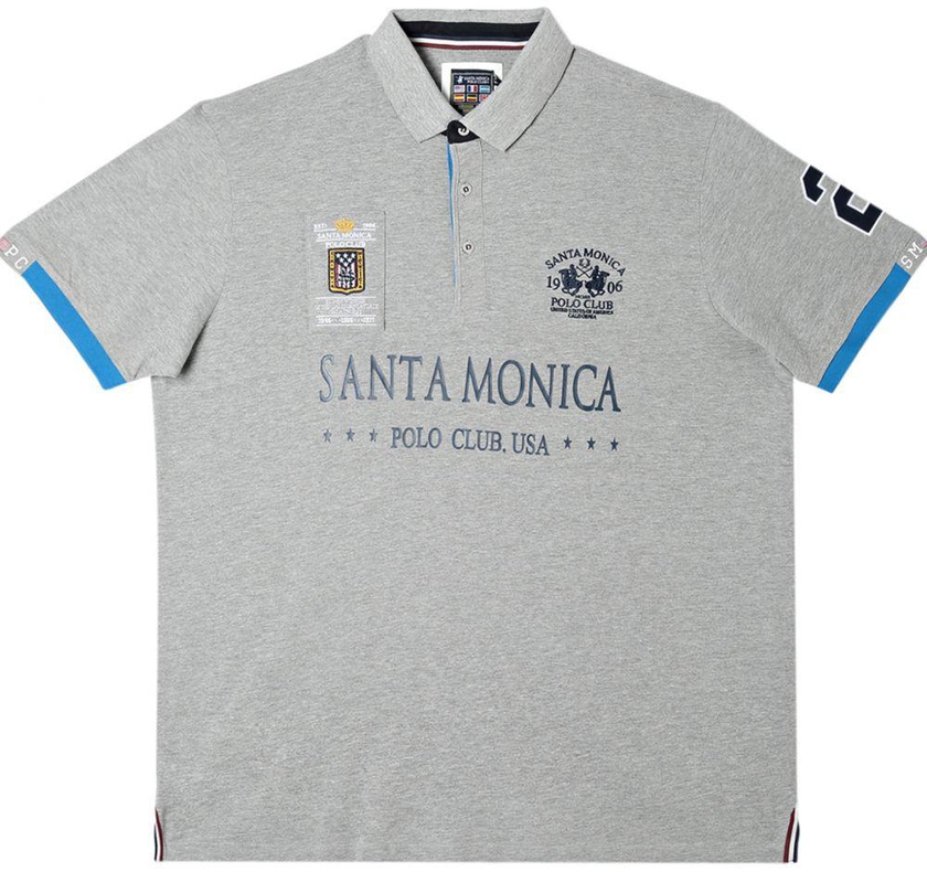 Santa Monica M707692CXL Stead Polo Shirt for Men - 5XL, Multi Color