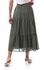 Andora Dark Olive Chiffon Ankle Skirt