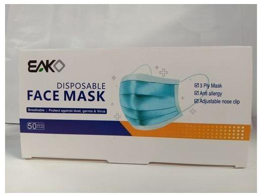 Eako Disposable Protective Face Mask 3ply 50pcs Pack.