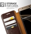 VRS Design Wallet Galaxy S7 Edge Layered Dandy Dark Brown