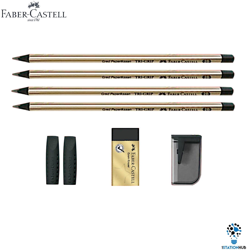 Faber Castell Top Scorer Tri-Grip 2B Pencil Set (Gold Edition)