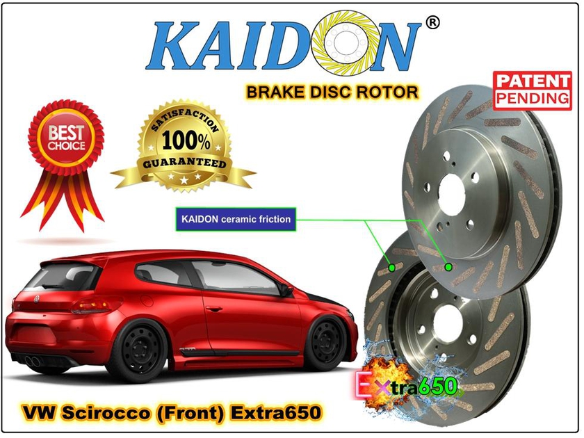 Kaidon-brake Volkswagen Scirocco Brake Disc Rotor (FRONT) type "Extra650" spec