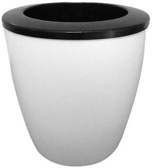 Self Watering Flower Pot White/Black 2x1.9x0.9centimeter