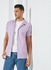 Short Sleeve Gingham Shirt Purple