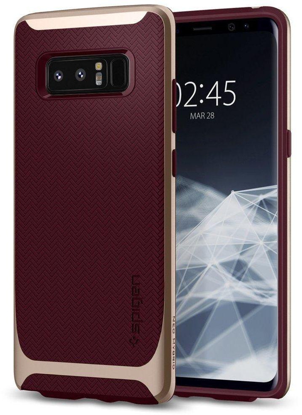 Galaxy Note 8 Case , Spigen Neo Hybrid with Herringbone Flexible Inner Protection and Hard Frame Burgundy
