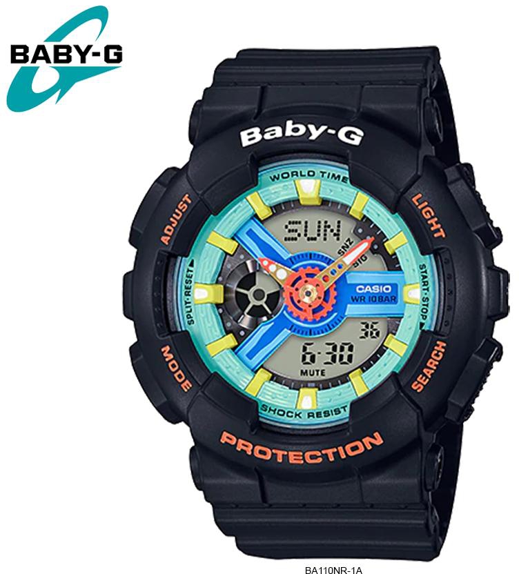 Casio Baby G Analog Digital Watch 100% Original & New BA-110NR (Black)