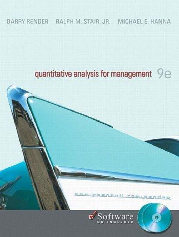 Pearson Quantitative Analysis for Management ,Ed. :9
