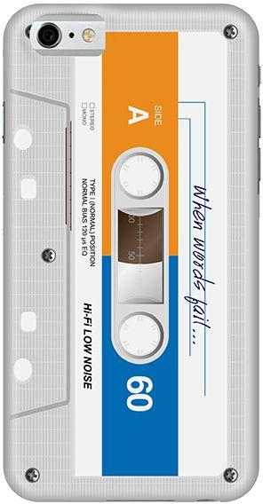Stylizedd  Apple iPhone 6 Premium Slim Snap case cover Gloss Finish - When words fail… White tape)  I6-S-96