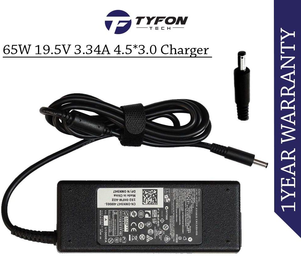 Dell Compatible Laptop AC Power Adapter 65W 19.5V 3.34A 4.5*3.0 Charger