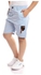 Gabrdine Basic Shorts With Accessory Blue