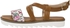 Shoes Box Sandals For Women, Size 37 EU, Brown, ST067-1C, camel
