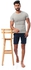 RoUnd-Neck Short-Sleeve Solid Undershirt for Men, Set of 4 - MUlti Color