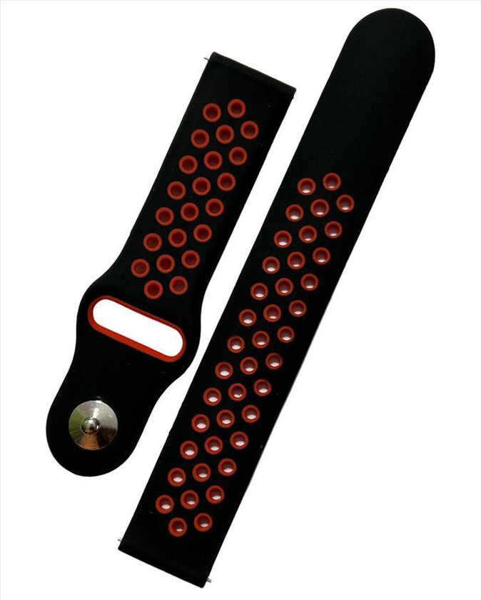 Replacement Silicone Sport Strap 22mm For Xiaomi Amazfit GTR 2 Strap Sport - Black/Red