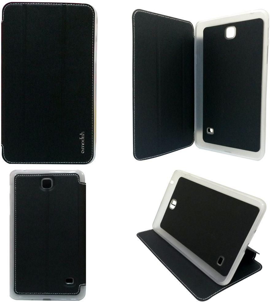 Modish Book Cover Stand Case For Samsung Tab 4 ‫(Black)