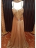 STYLISH TALL EVENING DRESS. HIGH QUALITY. IMPORTED. BROWN COLOR.