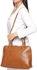 ماسيمو كاستيلي حقيبة جلد للنساء - بني - حقائب بتصميم الاحزمة