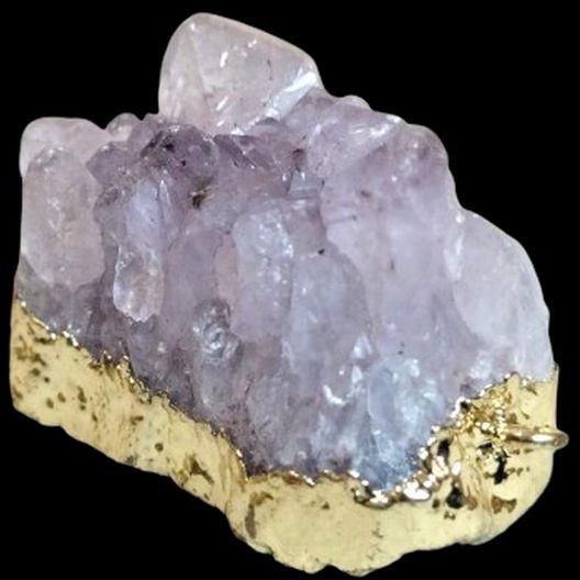 Sherif Gemstones دلاية من حجرالكوارتز أماتيست الطبيعي الخام الرائع لسحب الطاقة السلبية من الجسم