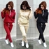2018 new womens fashion Slimming cashmere long sleeved cap sports suit Hat shirt coat black s
