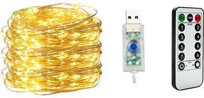 20M 200-LED String Lights with Smart Remote Control Warm White