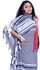 High-Neck Handmade Long Poncho Top - Multicolour
