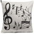 Bluelans Square Music Notes Melody Linen Throw Pillow Case Waist Sofa Cushion Cover 1