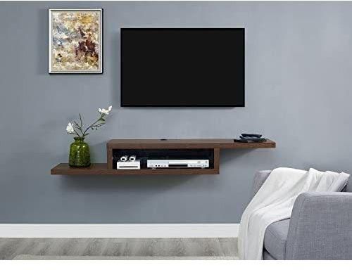 Floating Wooden Tv Wall Mount Shelf, Wooden Wall Mounted Shelves For Tv